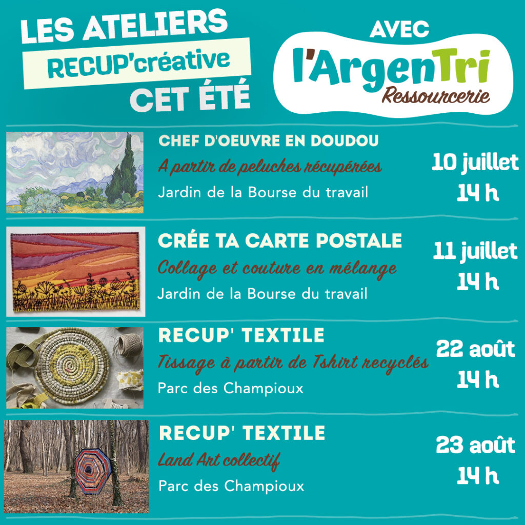 Ateliers de l'été avec l'ArgenTri 